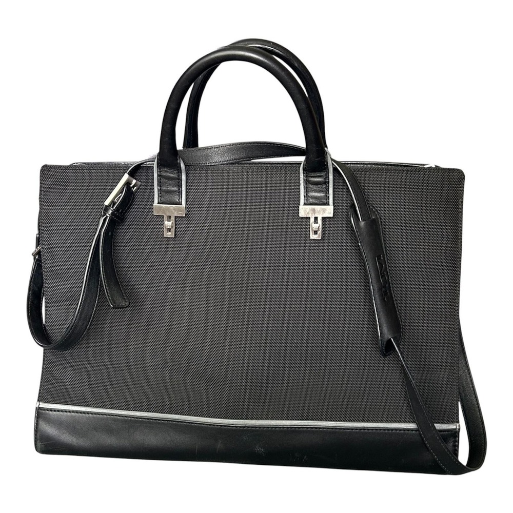 TUMI Bag Elements Collection Expandable Slim Briefcase Tote Laptop Black Vintage